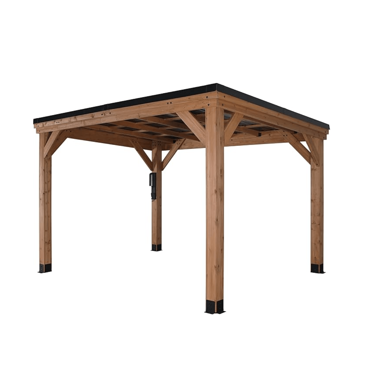 Backyard Discovery Arcadia 12' x 9.5' Cedar Gazebo with PowerPort - TryIlluminate