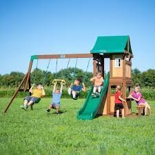 Backyard Discovery Lakewood Cedar Wood Swing Set - TryIlluminate