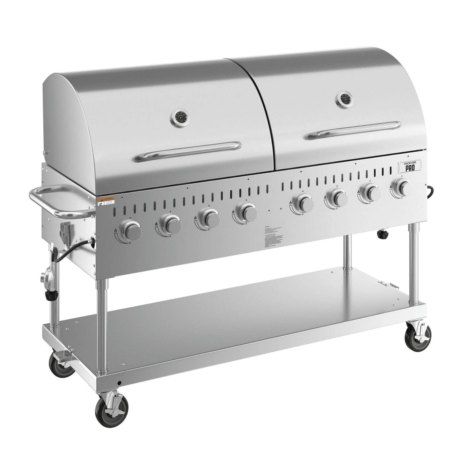 Backyard Pro LPG60RD 60″ Stainless Steel Liquid Propane Outdoor Grill With Roll Dome - TryIlluminate