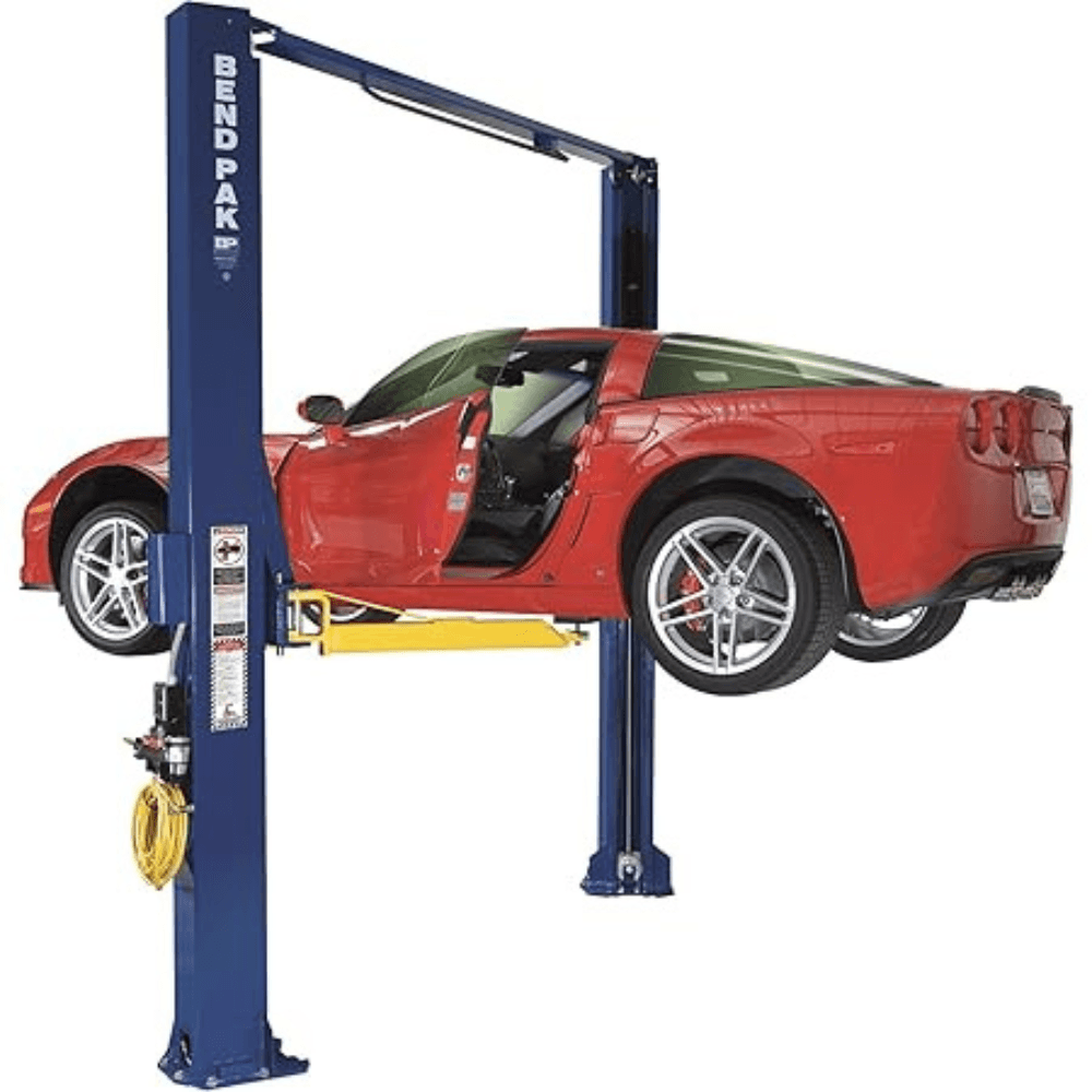 BendPak XPR-10AS-LP 10,000 lbs. Asymmetric 2-Post Lift with Low-Pro Arms - TryIlluminate