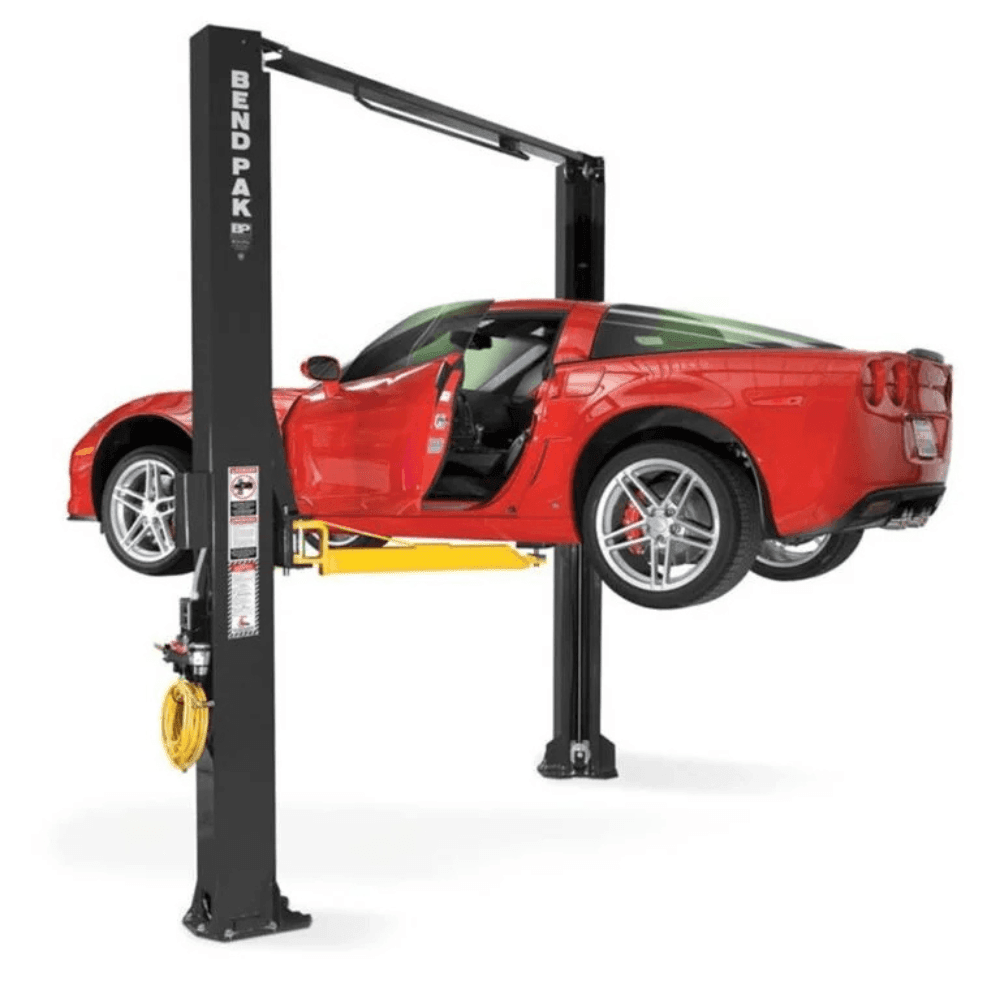 BendPak XPR-10AS-LP 10,000 lbs. Asymmetric 2-Post Lift with Low-Pro Arms - TryIlluminate