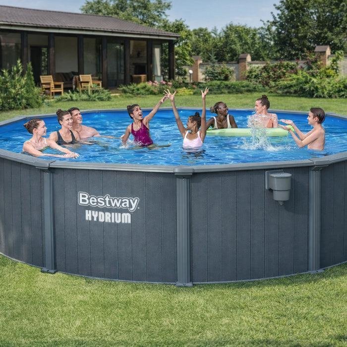 Bestway Hydrium 18′ x 52″ Round Steel Wall Above Ground Pool Set - TryIlluminate