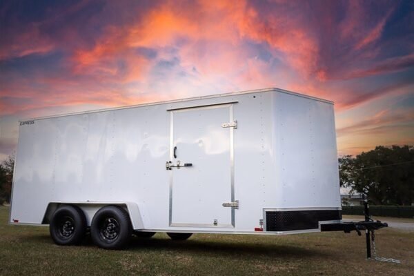 Big White Enclosed Trailer - TryIlluminate