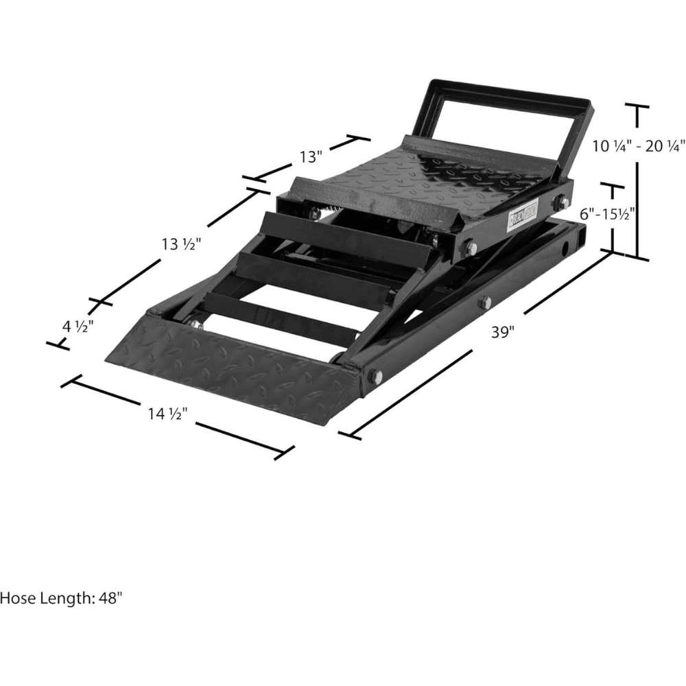Black Widow 3,000 lbs. Hydraulic Underbody Access Car Lift with Ramp - TryIlluminate
