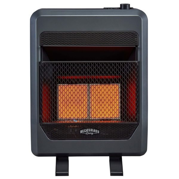 Bluegrass Living 20,000 BTU Natural Gas Ventless Infrared Space Heater with Blower and Base Feet B20TNIR-BB - TryIlluminate