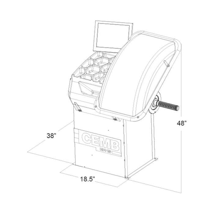 CEMB EZ15 3D Data Entry Wheel Balancer