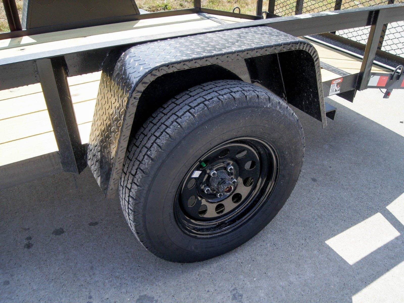 5×12 Powder Coated Dovetail Utility Trailer 3500lb Axle