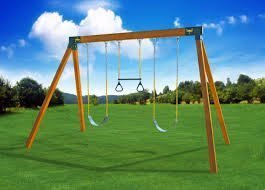 Eastern Jungle Gym Classic A-Frame Cedar Swing Set with Lumber - TryIlluminate