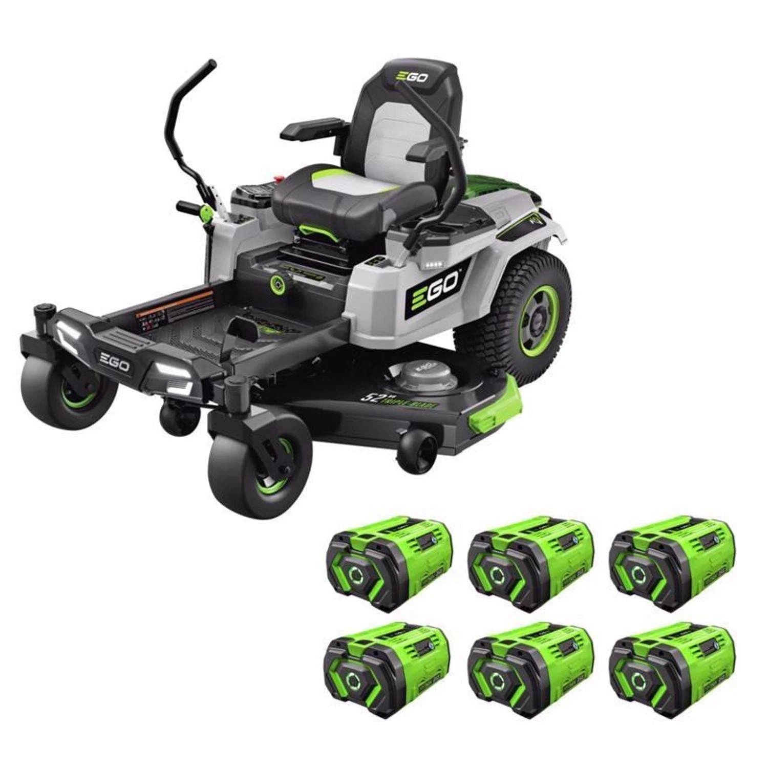 EGO Power+ Z6 ZT5207L 52 in. 56 V Battery Zero Turn Ridings Mower Kits (Battery & Charger) W/ SIX 12.0 AH BATTERIES - TryIlluminate