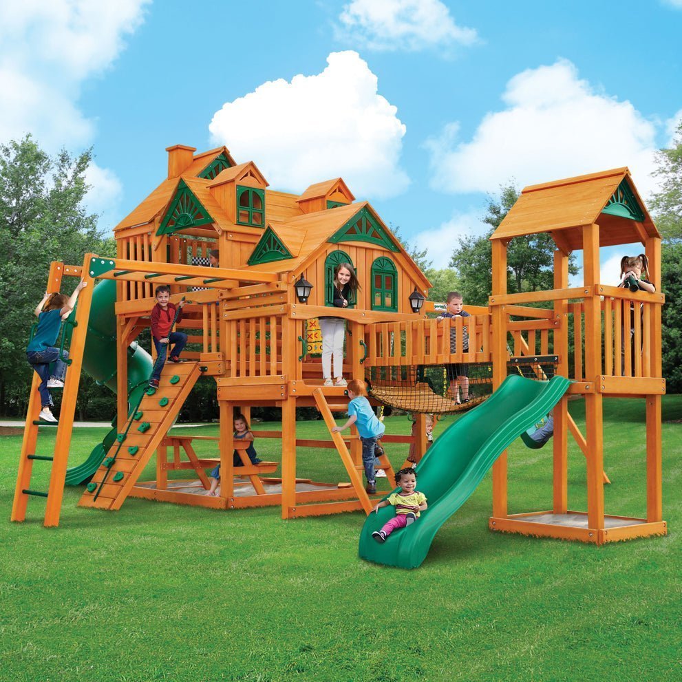 Gorilla Playsets Amber 23’W x 23’D x 13’H Everest Elite Swing Set - TryIlluminate