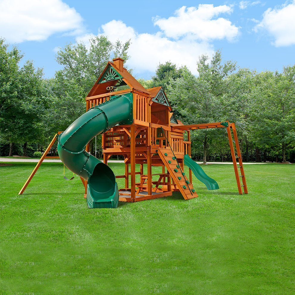 Gorilla Playsets Amber 23’W x 23’D x 13’H Everest Elite Swing Set - TryIlluminate