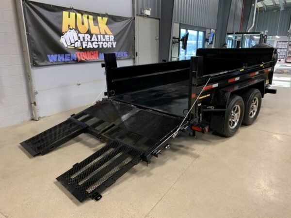 14,000# GVWR Ultra Low Pro 12′ Dump Trailer w/ Contractor Package