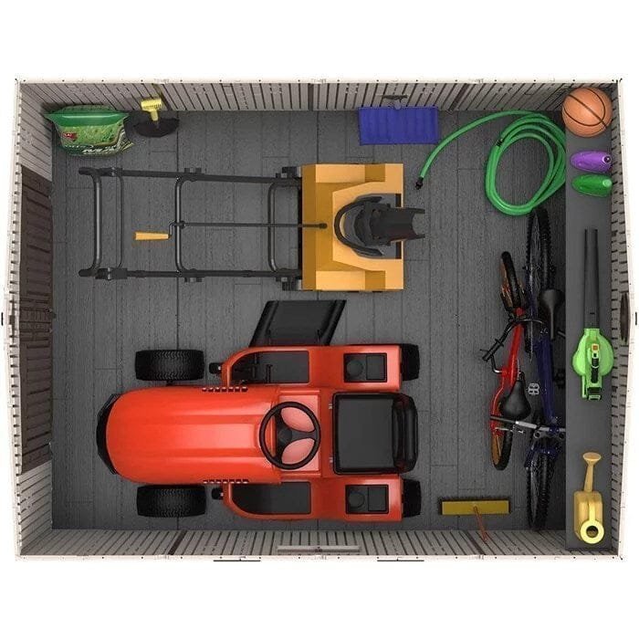 Side 10 ft. W x 8 ft. D Plastic Storage Shed