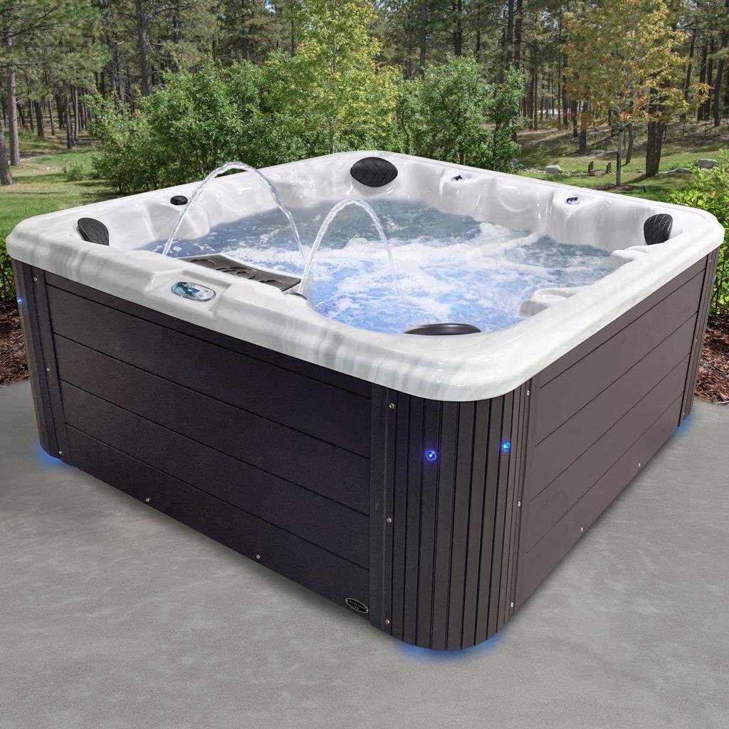 Insight 7 Person 34-Jet 73-Port Non-Lounger Acrylic Spa with Ice Bucket by Aqualife by Strong Spas - TryIlluminate
