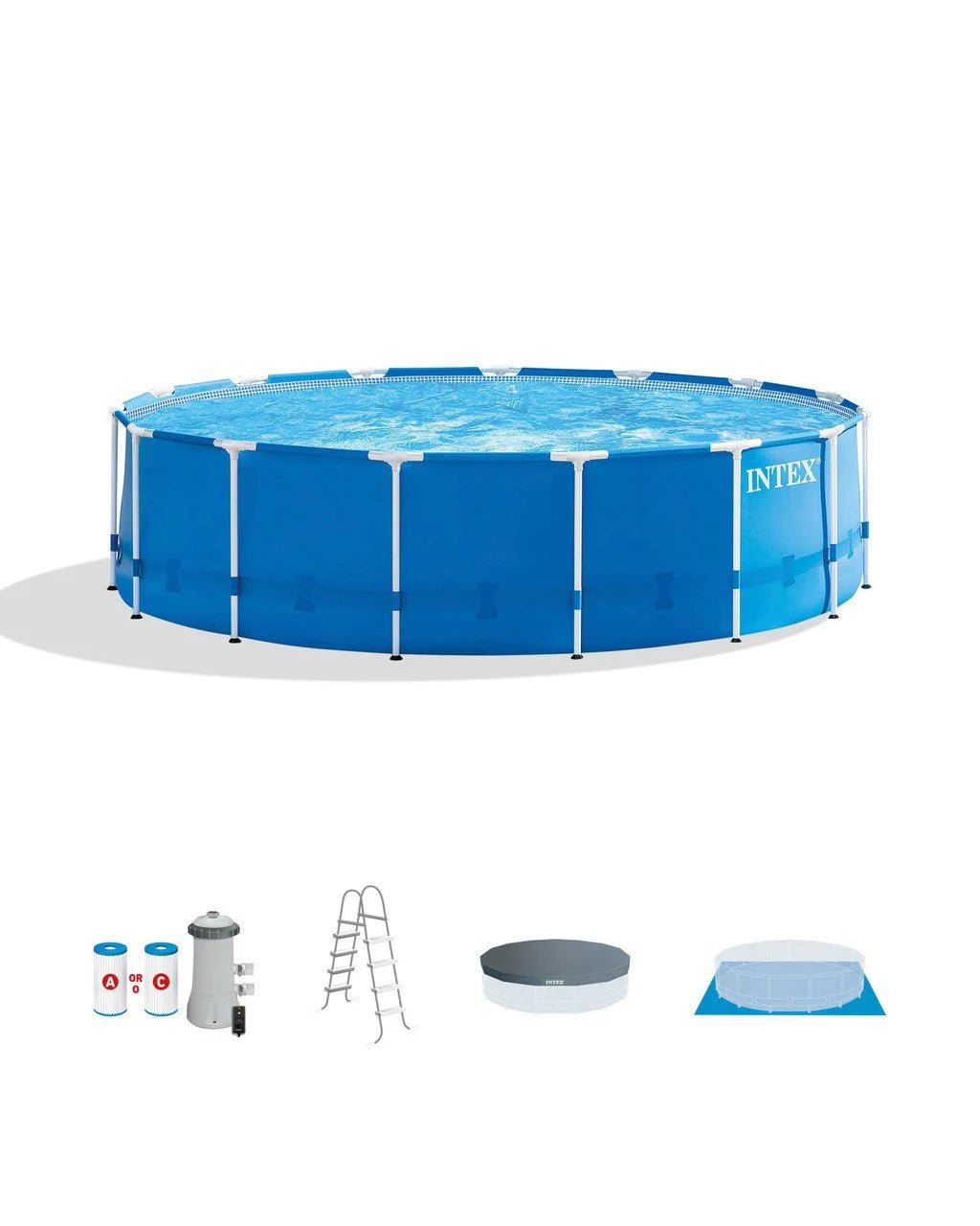 Intex 15ft x 48in Metal Frame Pool Sets - TryIlluminate