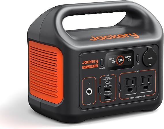 Jackery Portable Power Station Explorer 300, 292Wh Backup LiFePO4 Battery, Solar Generator for Outdoors Camping Travel Hunting Blackout (Solar Panel Optional) - TryIlluminate