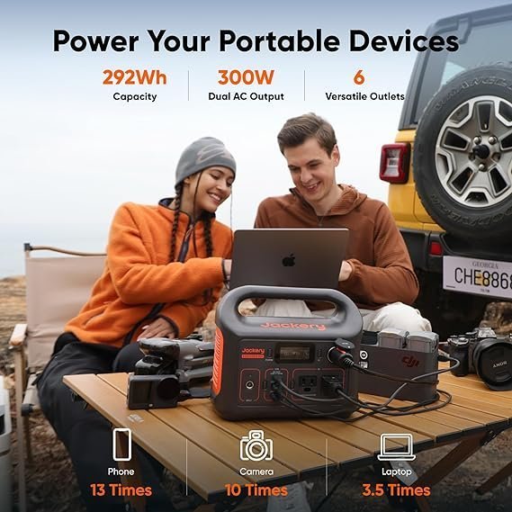 Jackery Portable Power Station Explorer 300, 292Wh Backup LiFePO4 Battery, Solar Generator for Outdoors Camping Travel Hunting Blackout (Solar Panel Optional) - TryIlluminate