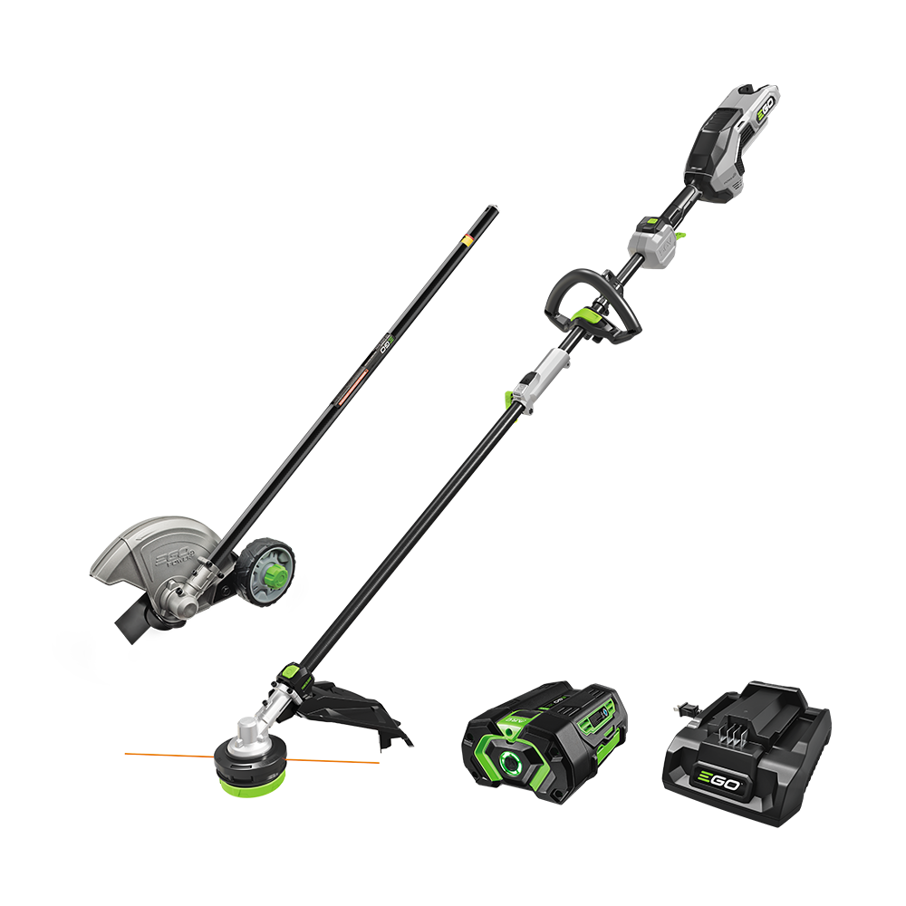 Multi-Head Combo Kit with 16-Inch Carbon Fiber String Trimmer, Carbon Fiber Edger, 56V Power Head, 4.0Ah Battery & 320W Charger