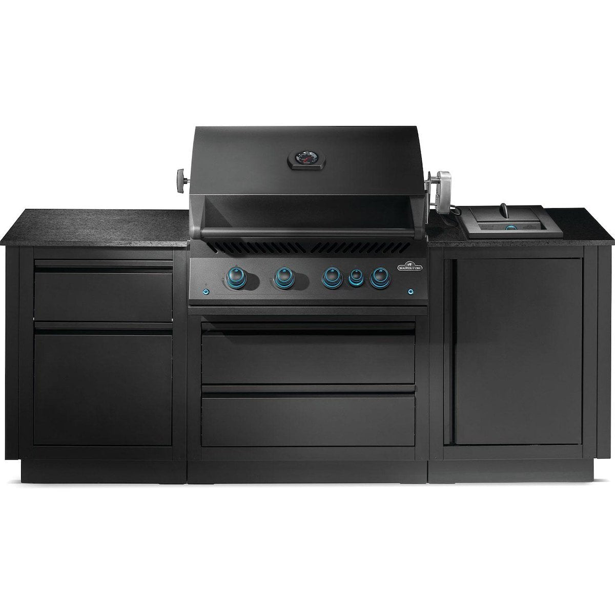 Napoleon OASIS 301 Outdoor Kitchen Island w/ Side Burner & 700 Series 32 Grill Head - TryIlluminate