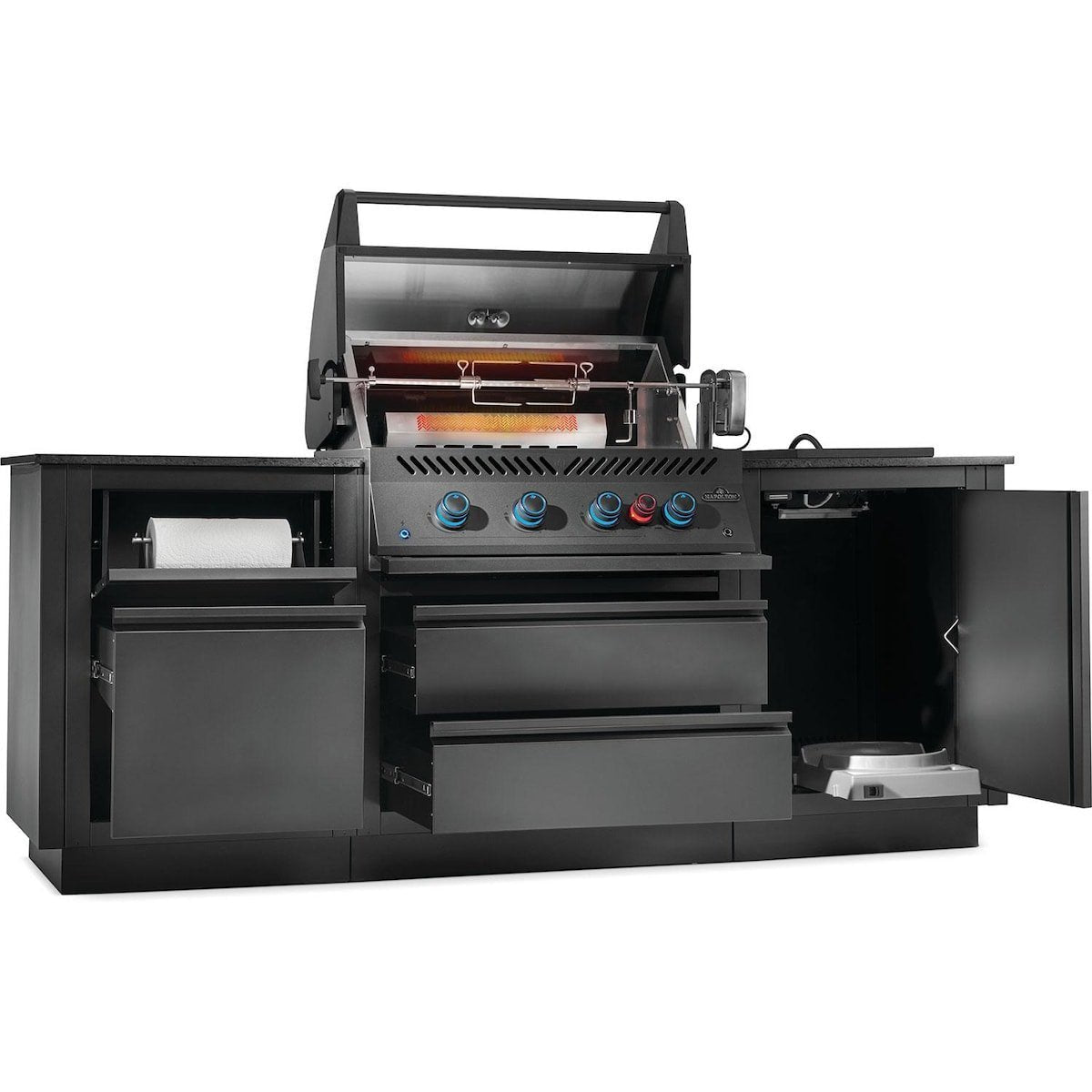 Napoleon OASIS 301 Outdoor Kitchen Island w/ Side Burner & 700 Series 32 Grill Head - TryIlluminate