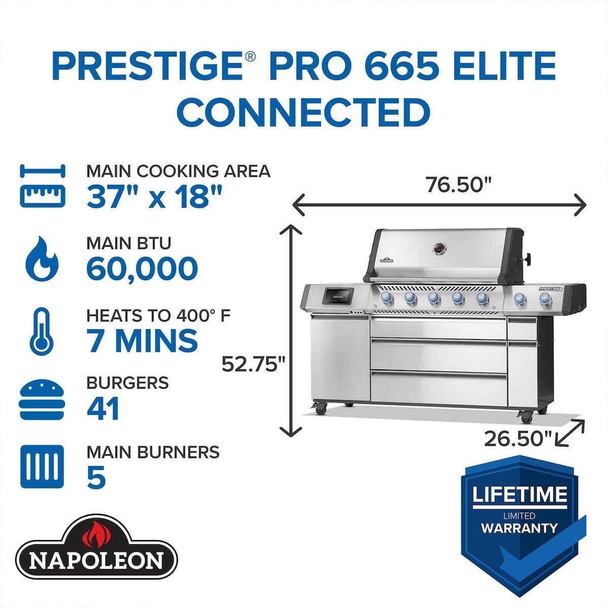 Napoleon Prestige PRO 665 Elite Gas Grill pro665vxrsib - TryIlluminate