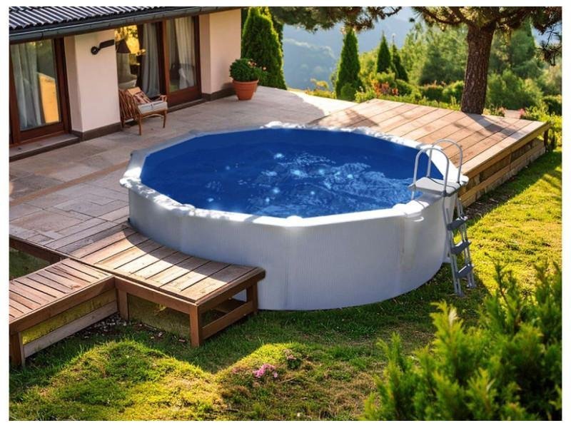 Piscine acier Bora Bora ronde - TryIlluminate