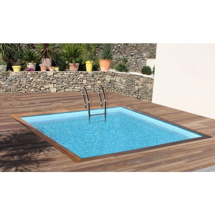 Piscine bois carrée Capri 420 x 420 x 145 cm - TryIlluminate
