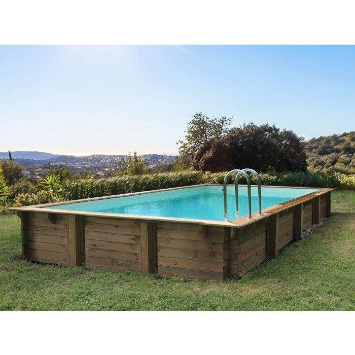 Piscine bois Sevilla 145 8.57 x 4.57 x 1.45 m + Bâche à bulles 180 μ + Bâche hiver 280 gr/m² - TryIlluminate