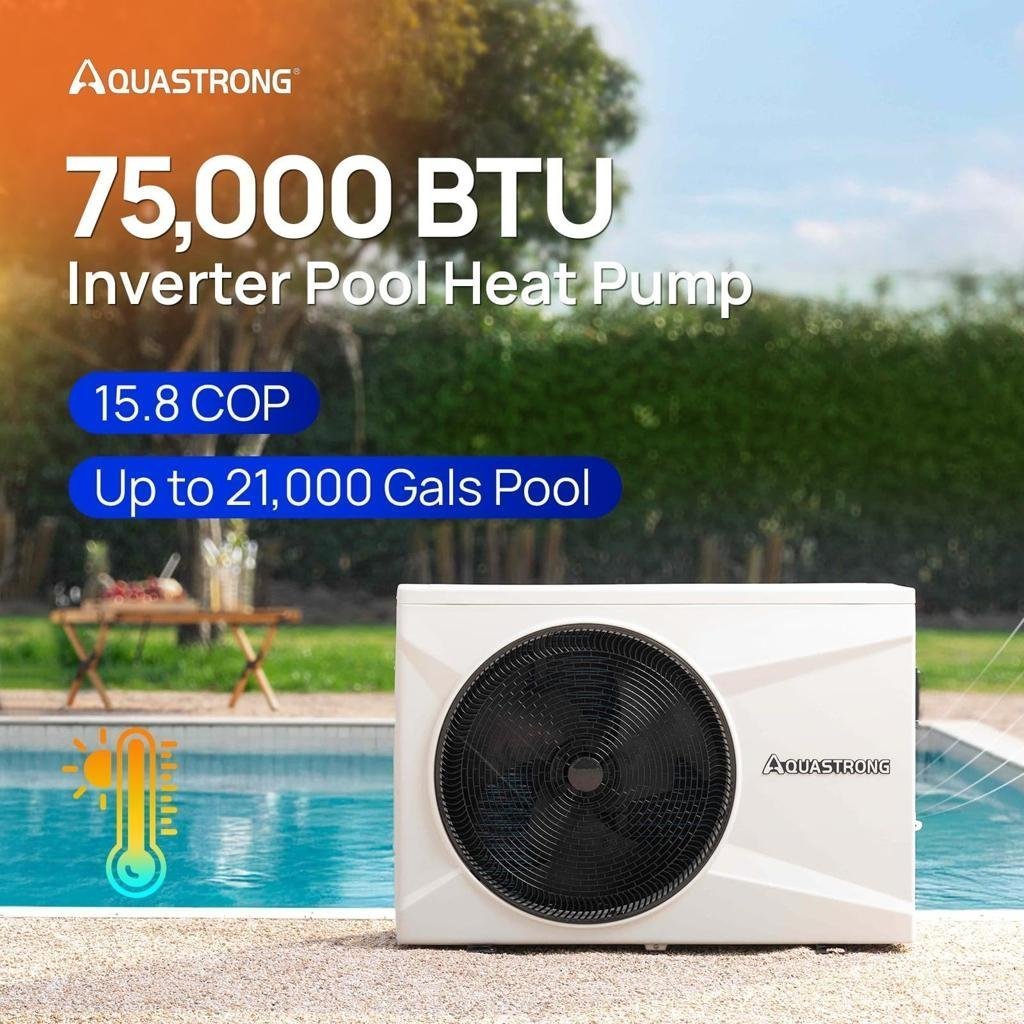 Pool HEX075 75000 BTU Up to 21,000 Gallons Pools 220V - TryIlluminate