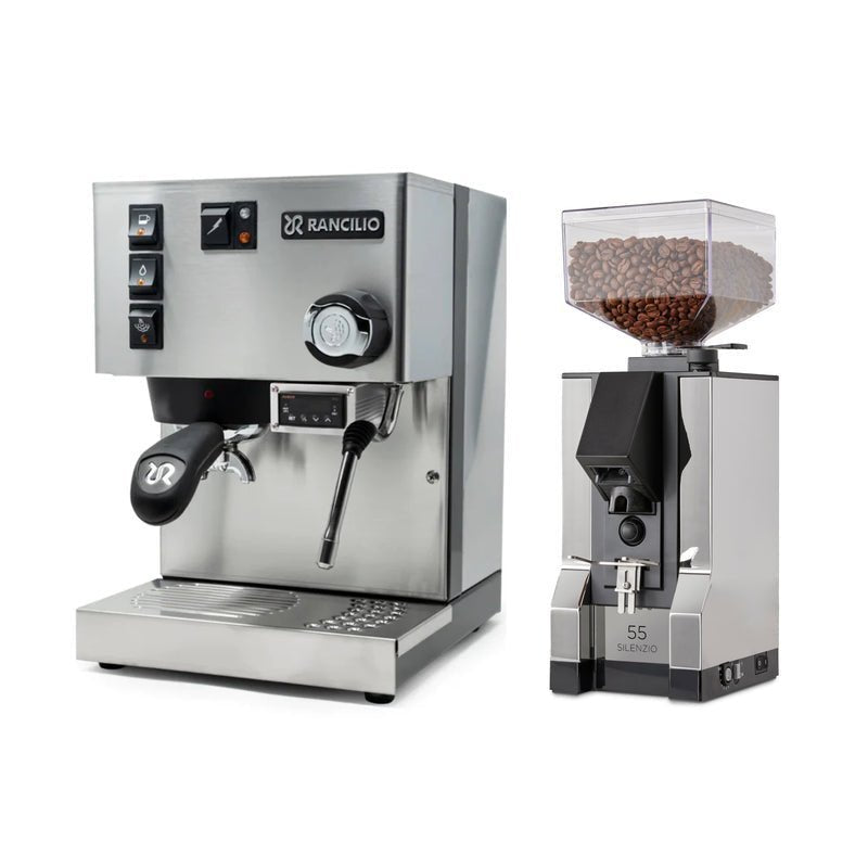 Rancilio Silvia PID Espresso Machine and Mignon Silenzio 55 Grinder Bundle | Seattle Coffee Gear, Stainless, 9.5 Inches - TryIlluminate