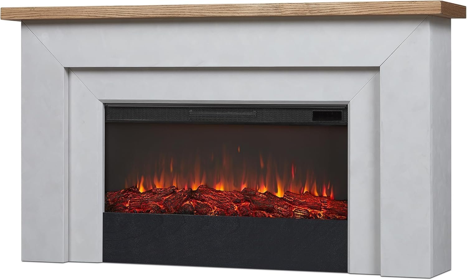 Real Flame Malie 68″ Electric Fireplace with Mantel & Remote Control - TryIlluminate