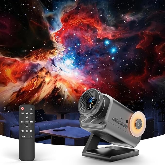 Rossetta 3D Projector, 60 Themes HD 3D Galaxy Projector with Bluetooth Speaker & Remote, 1H/2H Timer, Night Light for Bedroom, Home Decor, Party, Birthday & Christmas Gifts for Adults, Girls, Boys - TryIlluminate