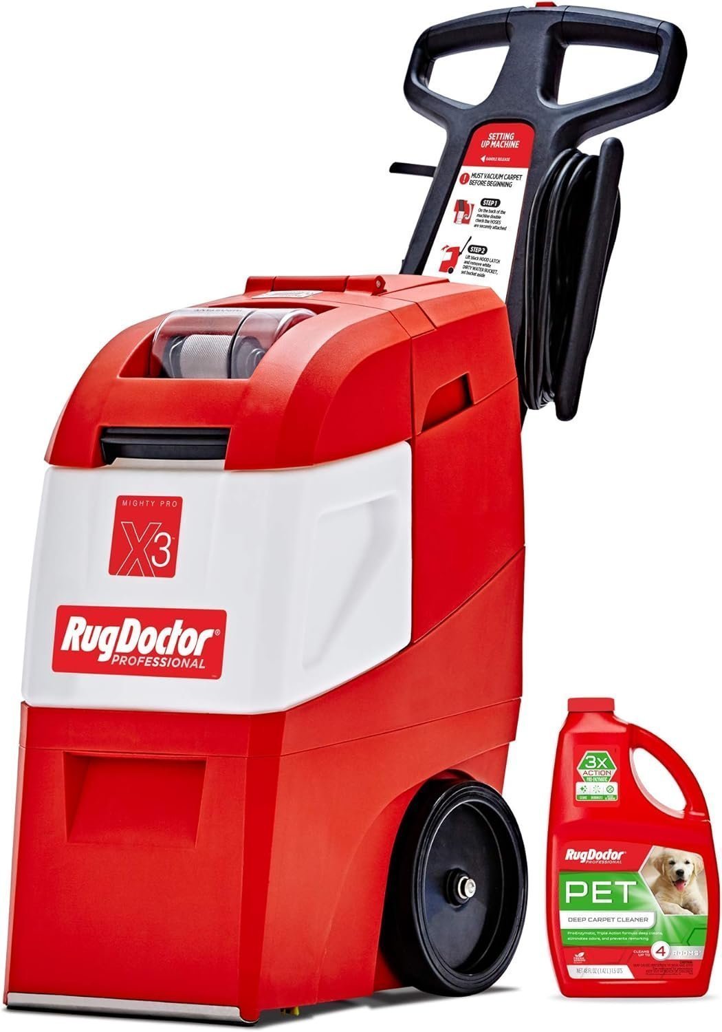 Rug Doctor X3 Commercial Carpet Cleaner Pet Pro Pack with Stain & Odor Removers - TryIlluminate