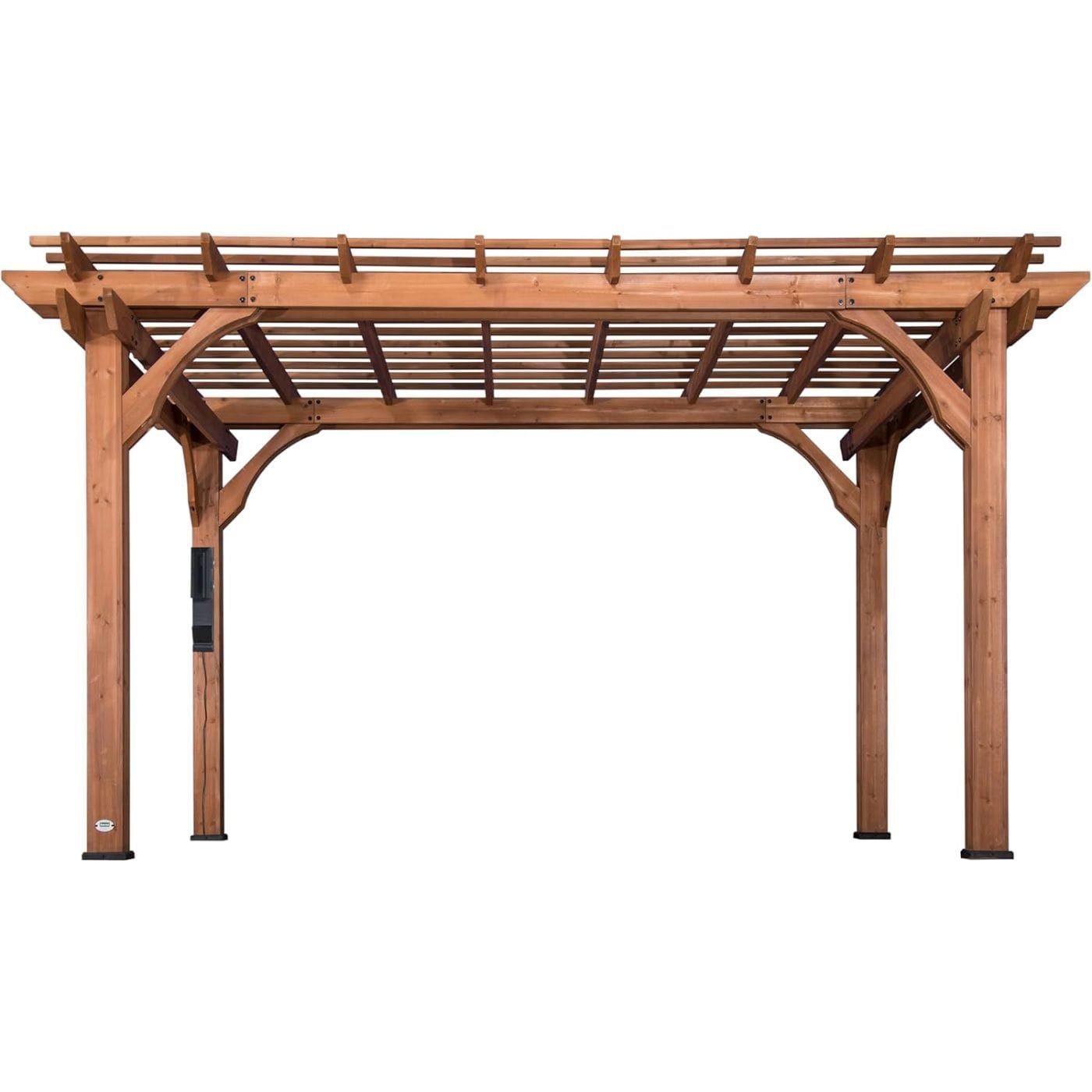 Backyard Discovery 14 Ft x 10 Ft Somerville Cedar Pergola with Power