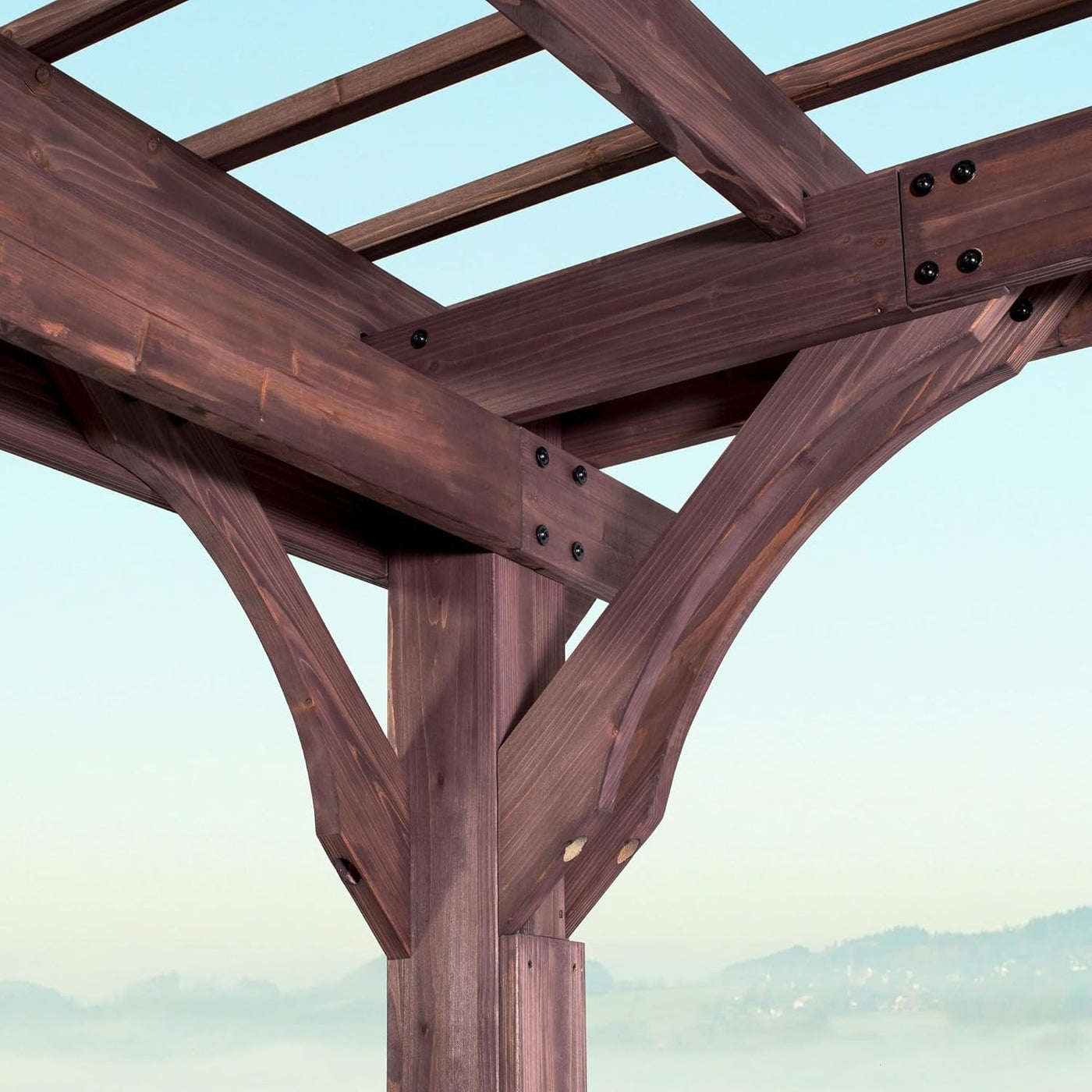Backyard Discovery 14 Ft x 10 Ft Somerville Cedar Pergola with Power