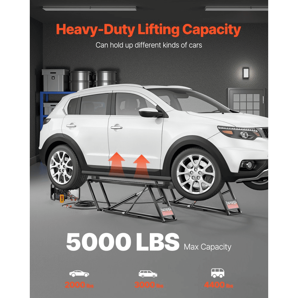 Garage Pro 5000 Lb Adjustable Car Lift with Remote Control Portable