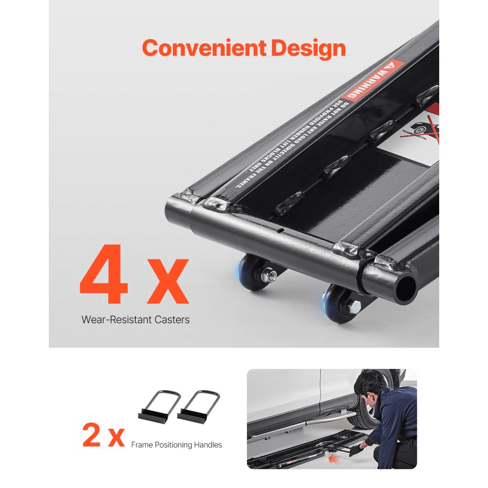 Garage Pro 5000 Lb Adjustable Car Lift with Remote Control Portable