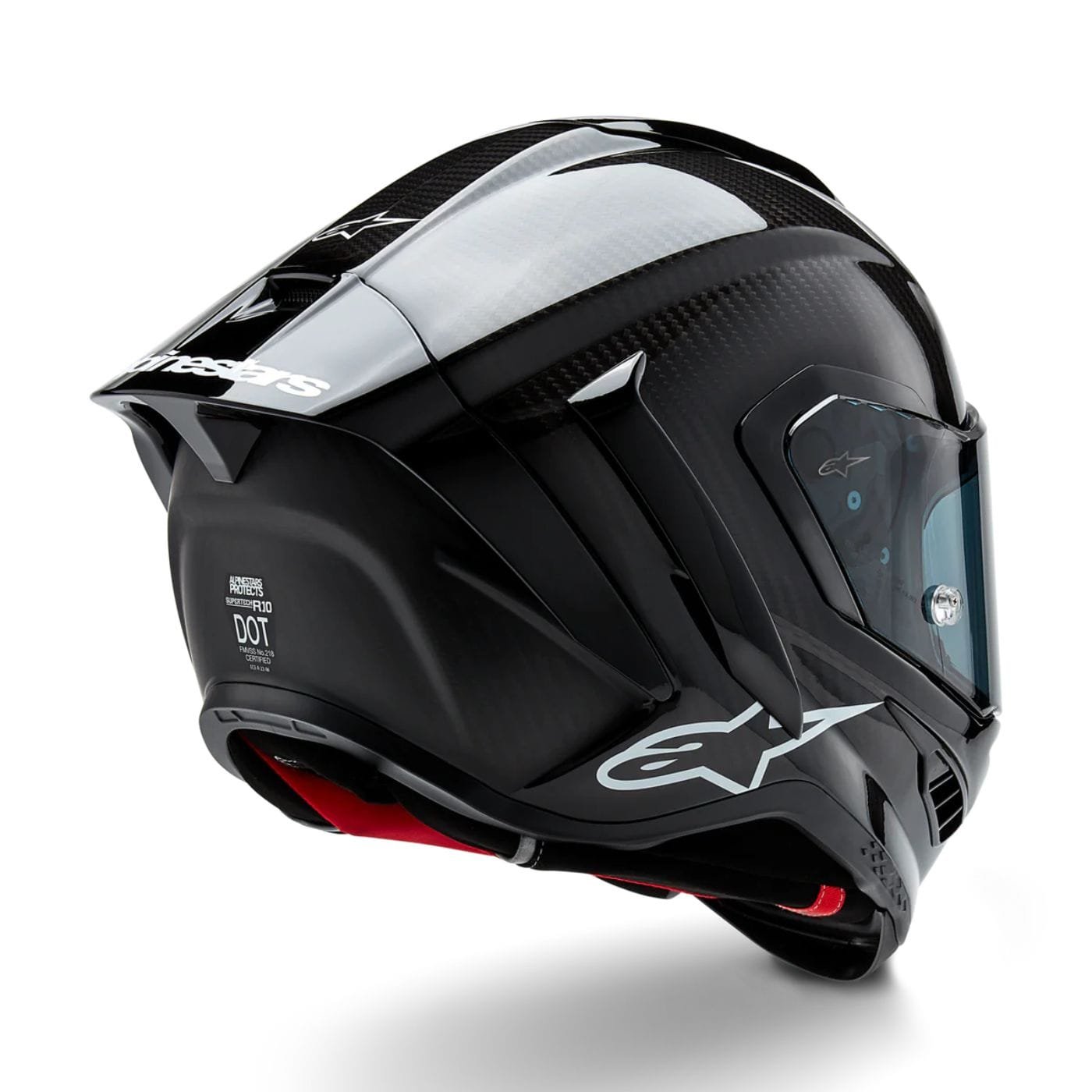 Alpinestars Supertech R10 Element Full Face Helmet Gloss Black Carbon Silver