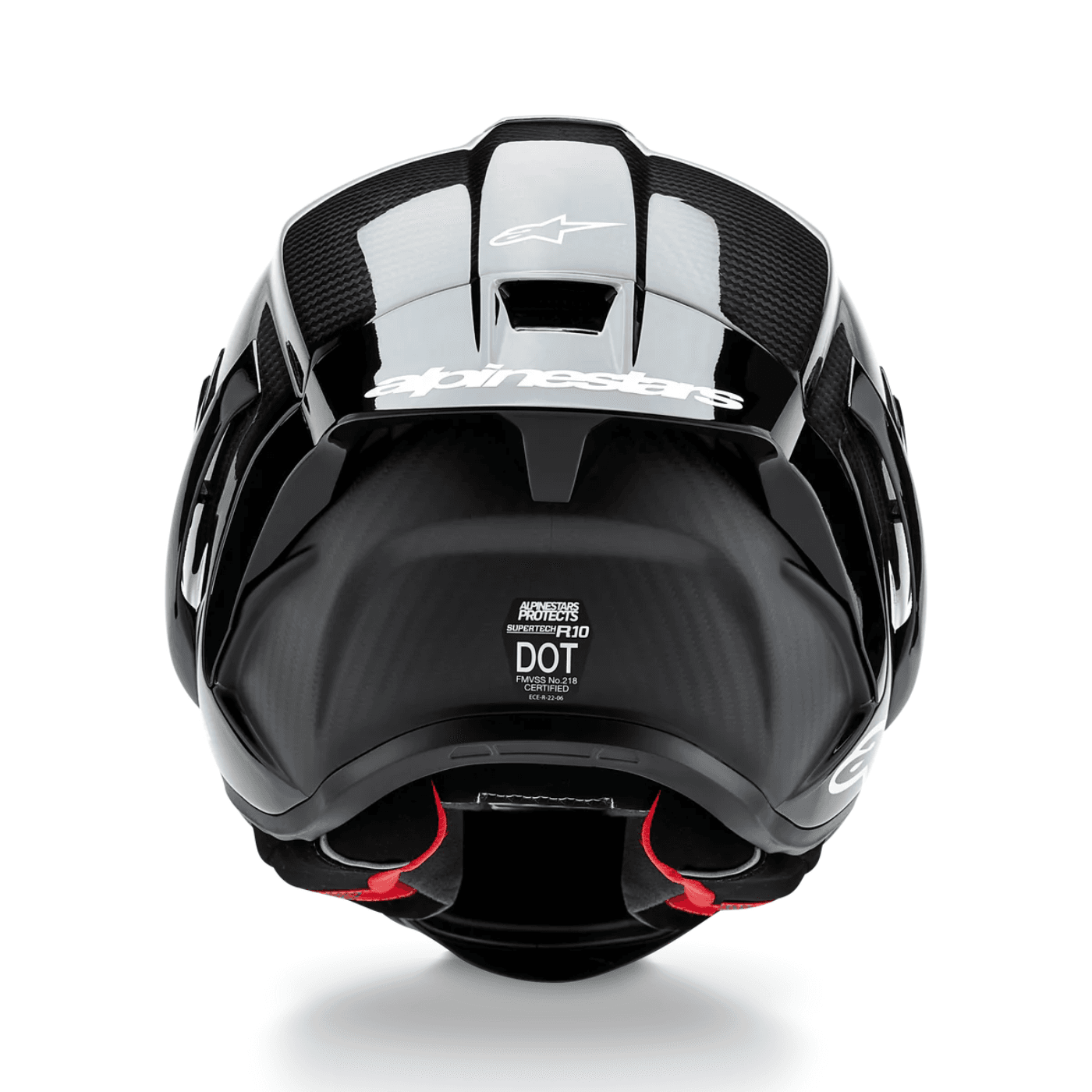 Alpinestars Supertech R10 Element Full Face Helmet Gloss Black Carbon Silver