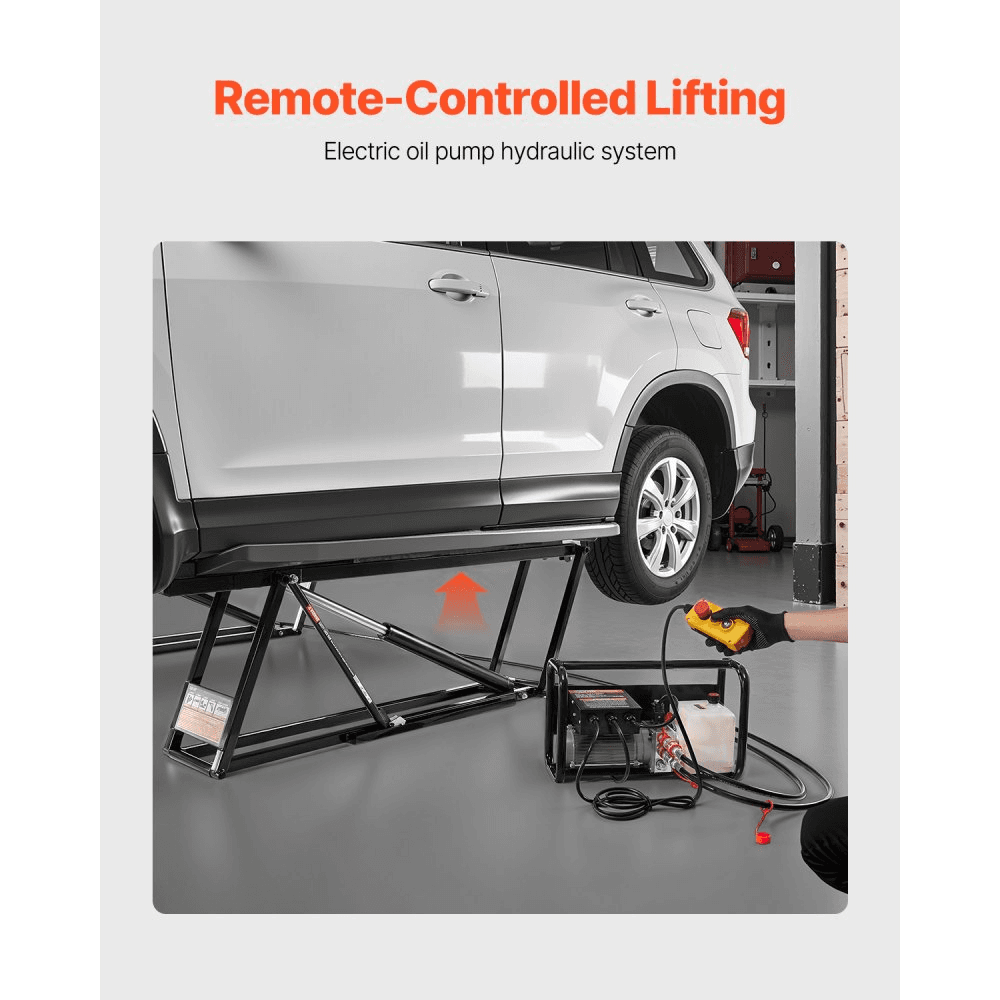 Designasofadfw 7000 Lb. Adjustable Remote-Control Portable Car Lift
