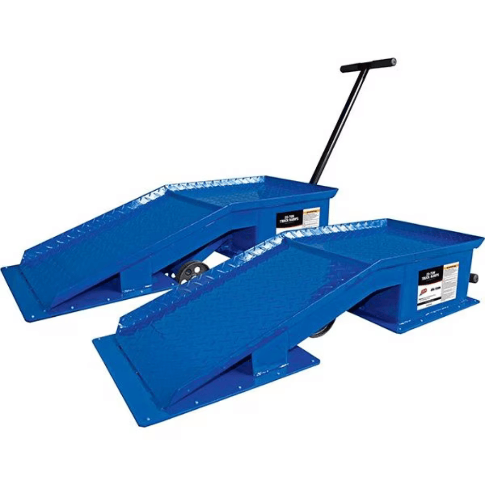 ATD Tools 20-Ton Heavy-Duty Steel Truck Wheel Dollies and Ramps (Pair)