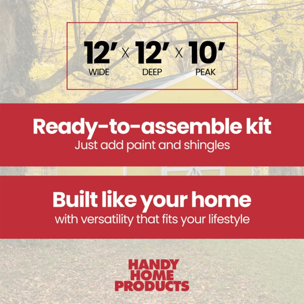 Handy Home Products Astoria 12' x 12' Wood Outdoor Storage Shed