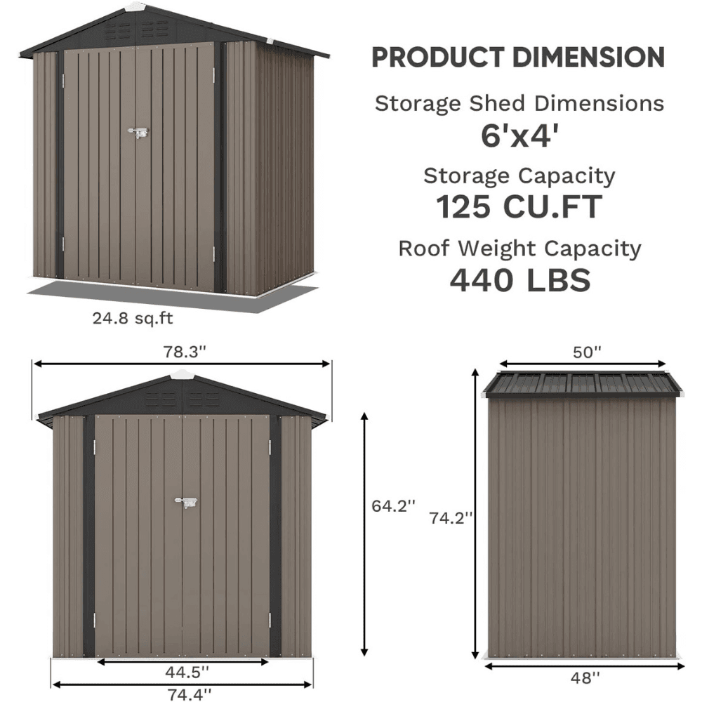 Craftsman 7' x 7' Steel-Reinforced Resin Outdoor Storage Shed with Floor