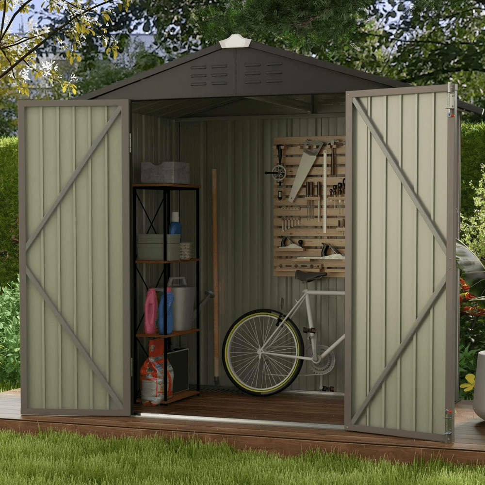 Craftsman 7' x 7' Steel-Reinforced Resin Outdoor Storage Shed with Floor