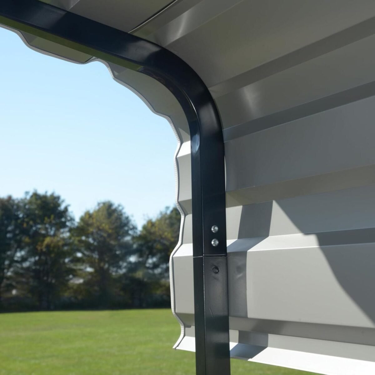 Arrow 12' x 20' x 7' Heavy-Duty Steel Carport DIY Kit Galvanized Metal Roof Vehicle and Equipment Storage Shelter