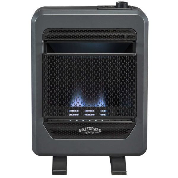 Bluegrass Living 10,000 BTU Natural Gas Ventless Blue Flame Space Heater with Base Feet B10TNB-B