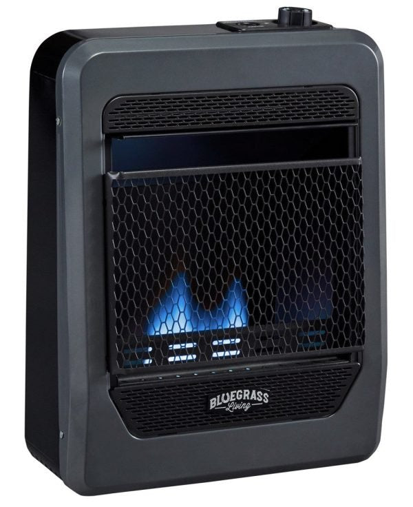 Bluegrass Living 10,000 BTU Natural Gas Ventless Blue Flame Space Heater with Base Feet B10TNB-B
