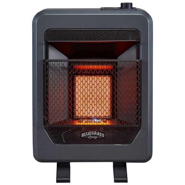 Bluegrass Living 10,000 BTU Natural Gas Ventless Infrared Space Heater with Base Feet B10TNIR-B