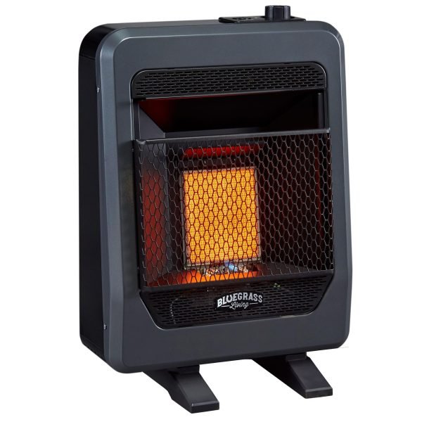 Bluegrass Living 10,000 BTU Natural Gas Ventless Infrared Space Heater with Base Feet B10TNIR-B