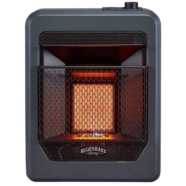 Bluegrass Living 10,000 BTU Natural Gas Ventless Infrared Space Heater with Base Feet B10TNIR-B
